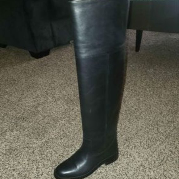 J. Crew Leather Over the Knee Riding Boots - Picture 1 of 1